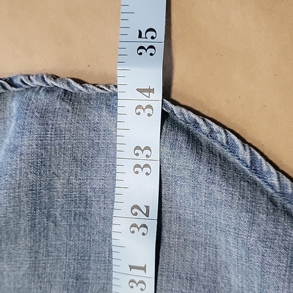 Velvet Heart Chambray Short Sleeve, Button Down Tunic Dress, Size S, EUC - Picture 9 of 11